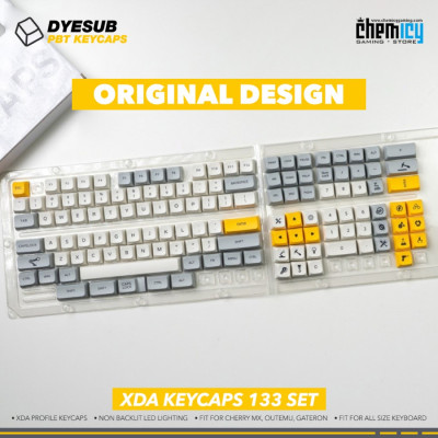 Keycaps Original Design PBT Dye-subs 133 Set XDA Profile